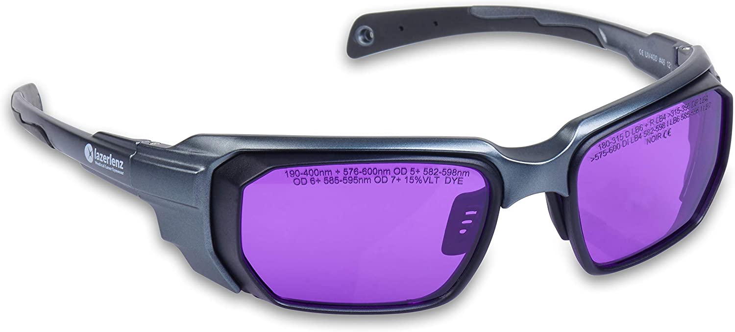 Lazerlenz Premium Laser Goggles 585595 nm Pulsed Dye Medical Laser