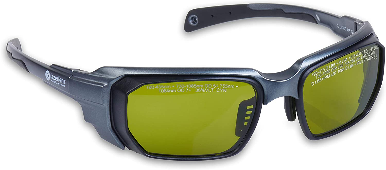 Lazerlenz Laser Goggles Multi Wavelength 755 & 808 & 1064 Modern Wrap