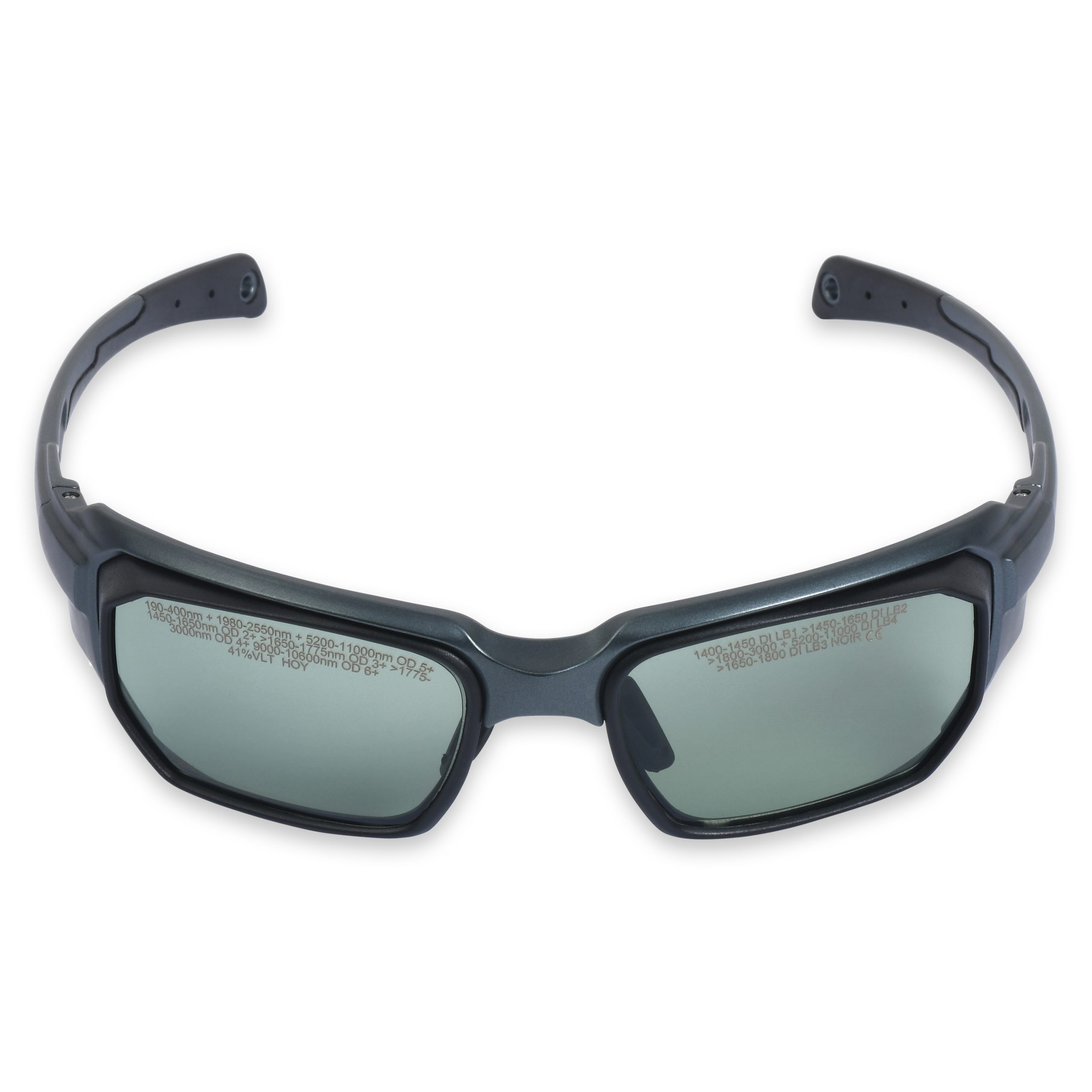 1470 nm laser safety goggles front view with tinted protective lenses