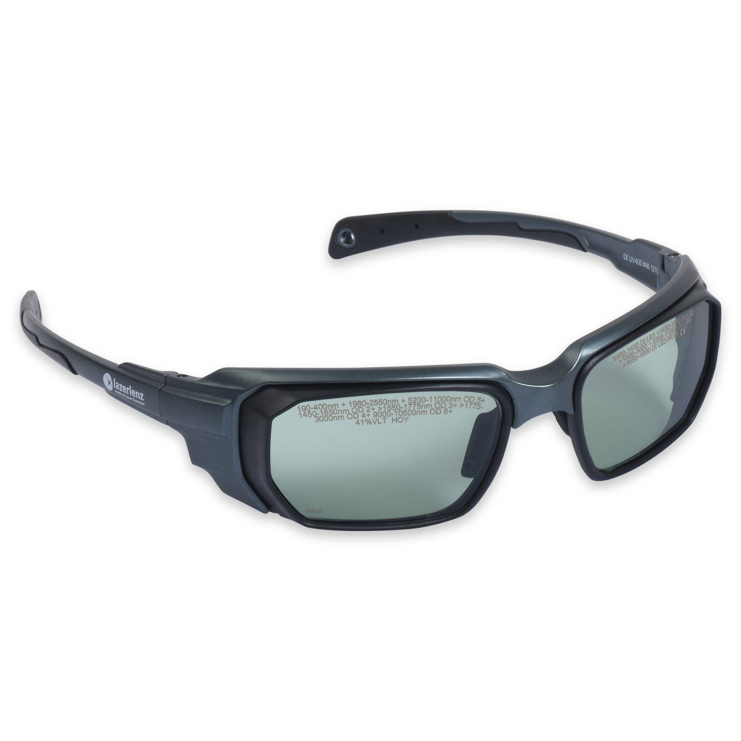 LazerLenz Laser Eyewear Goggles front view with protective lenses