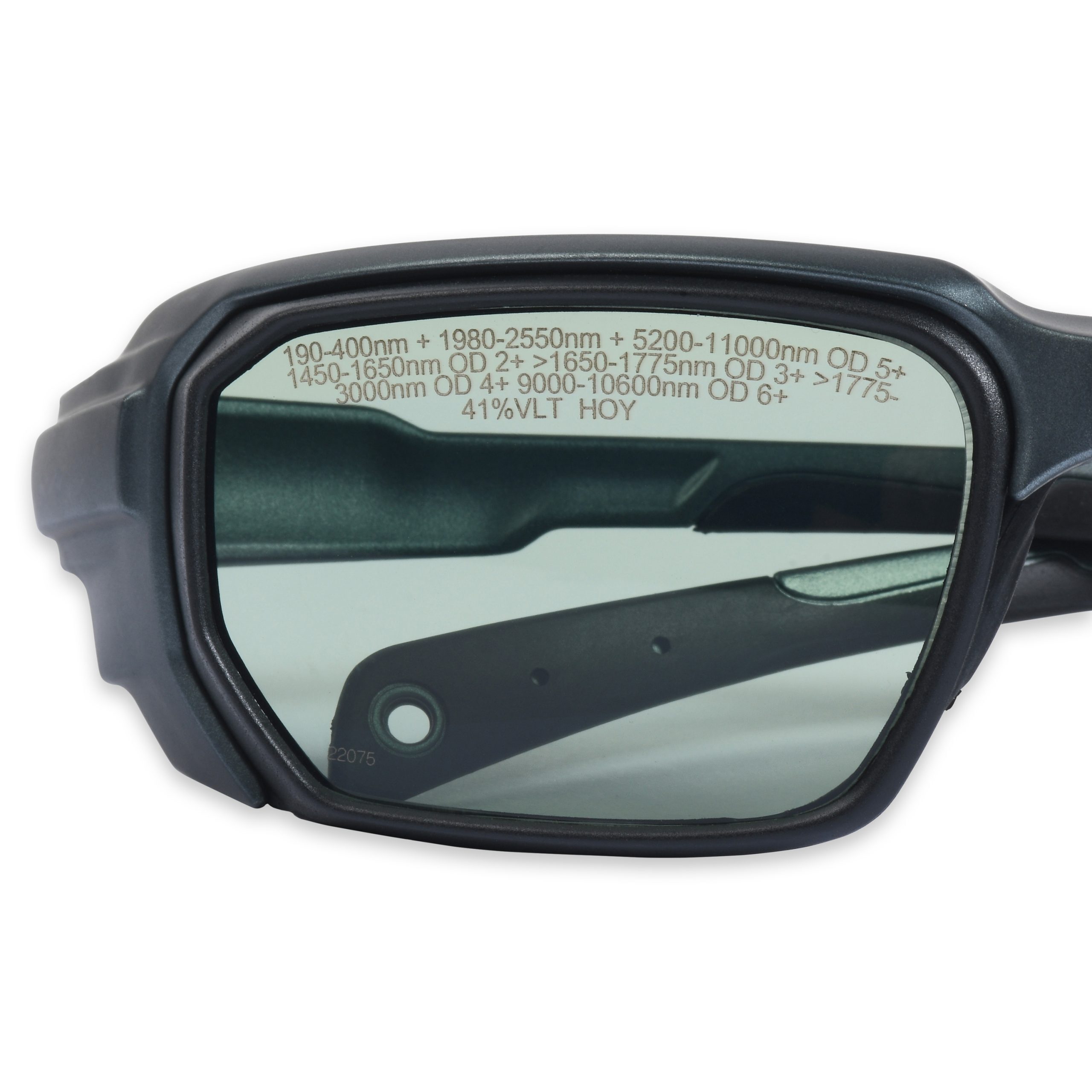 laser safety eyewear lens close-up