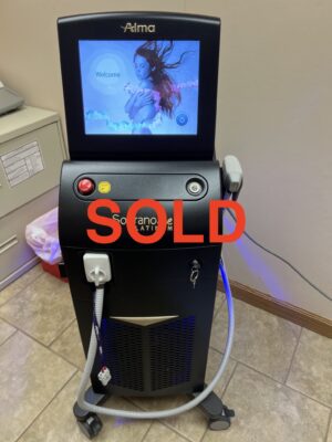 2019 Alma Soprano Ice PLATINUM - WITH 2 HANDPIECES - Trio 3D 2cm x 2cm Spot Size Handpiece, & Ice Speed Diode Handpiece - Diode 810, Alex 755nm & Nd Yag 1064nm Hair Removal Laser (km/bc)x