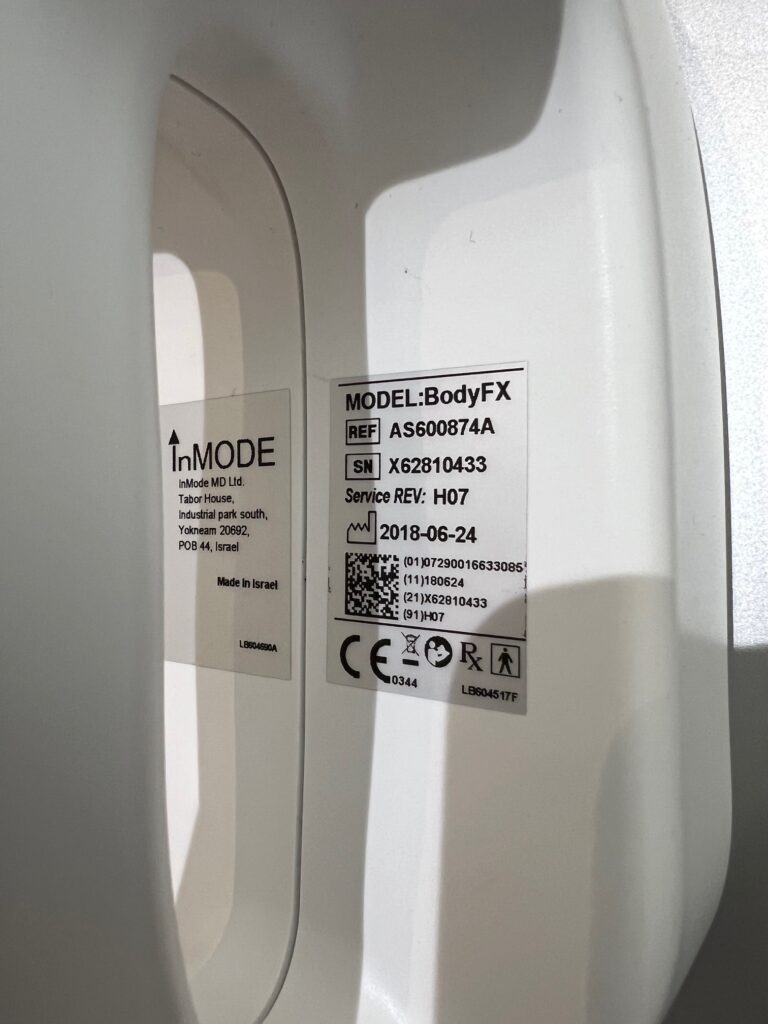 2019 InMode Aesthetics Contoura Radio Frequency Cellulite Reduction ...