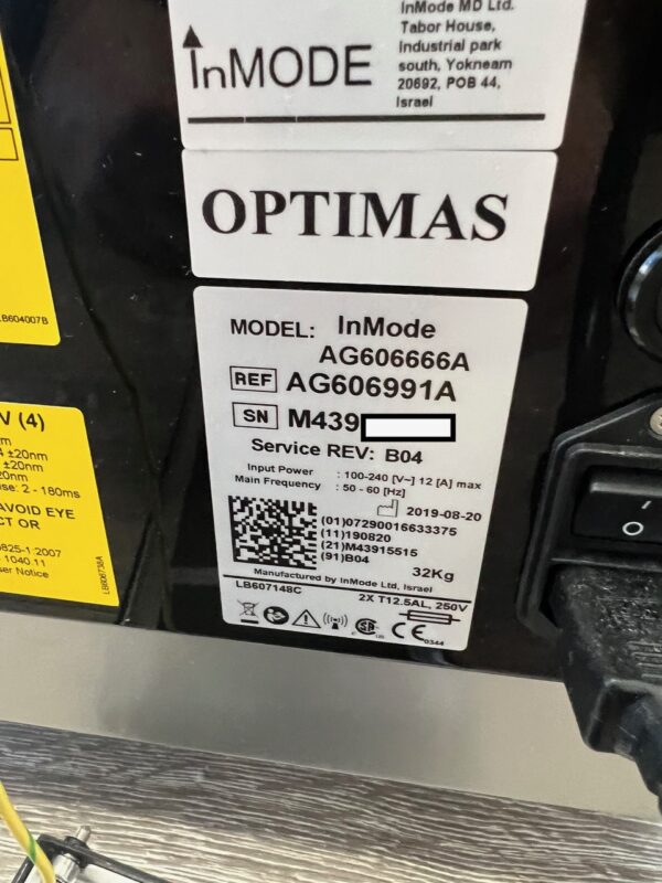 2019 Inmode Optimas w/ 4 Handpieces - Lumecca SR515 IPL, Lumecca SR580 IPL, Forma RF Face Remodeling, & Morpheus8 Face RF Microneedling - Free Shipping & Warranty (km/bc) - Image 16