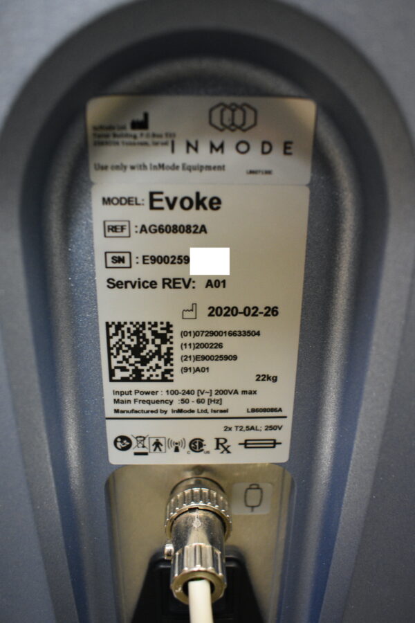 2020 InMode Evoke Emface - HANDS FREE - RF Cheek & Chin Remodeling - NO CONSUMABLES NEEDED - INCLUDES INMODE SERVICE SUPPORT (km/mcb-ve) - Image 16