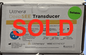 Ulthera Transducer DS 4-4.5 DeepSee Blue - In-Box & Sealed, Expired 07/30/2024 – 2400/2400 Full Lines (km/con)