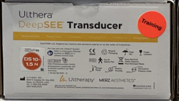 Ulthera Transducer - DS 10-1.5N DeepSee Orange Narrow – In-Box & Sealed, Expired 07/30/2024 – 2400/2400 Full Lines (km/con)