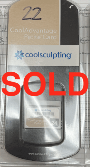 (22) Cycles CoolAdvantage Petite CoolCard for Zeltiq Coolsculpting - Free Shipping (km/ste)s