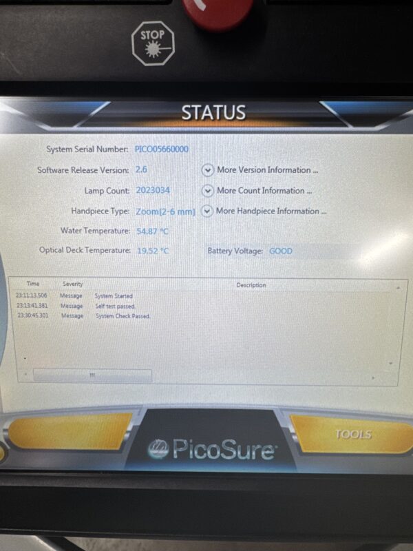 2015 Cynosure Palomar Picosure with 755nm 532nm PICOSECOND - Tattoo & Pigment Removal for Skin Types I-IV - INCLUDES FULL SERVICE INSTALLATION (vw/dj) - Image 6