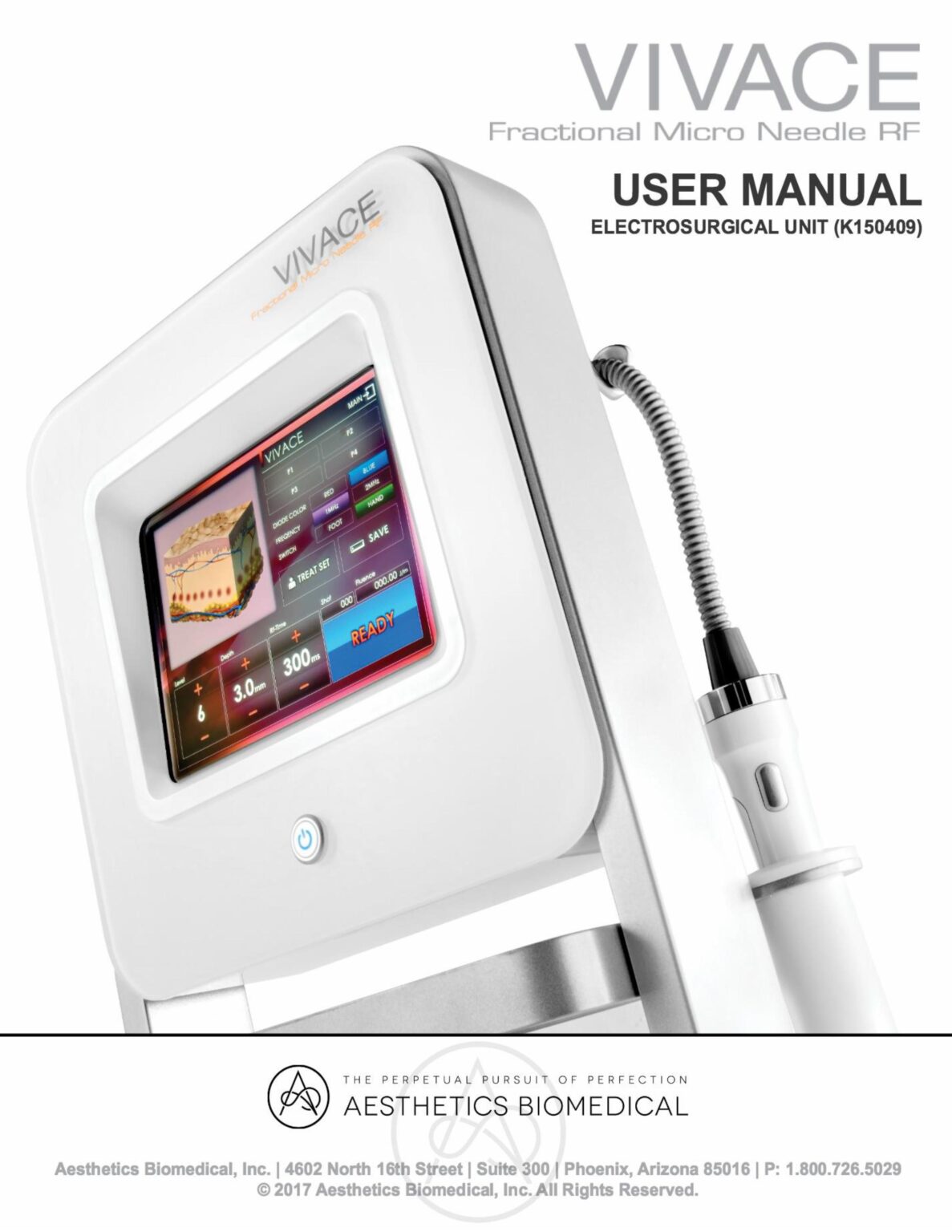 Viivace Vivace RF Microneedling User Manual & Treatment Guidelines- PDF ...