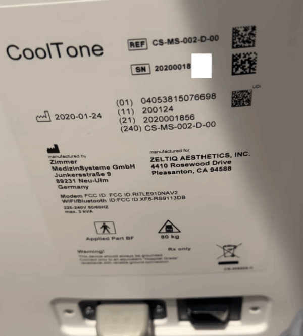 2020 Zeltiq CoolTone Active Magnetic Pulse (AMP) Technology for Magnetic Muscle Stimulation - CARDS ARE AVAILABLE FOR PURCHASE WITH THIS SYSTEM (km/poc) - Image 9