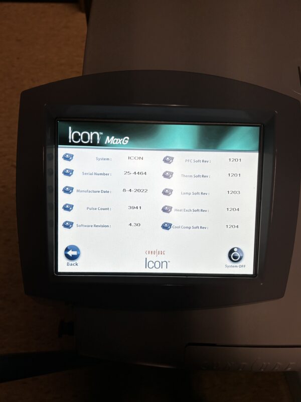 2021 Cynosure Palomar Icon w/ MaxG IPL for Pigment & Vascular Lesions - Free Shipping & Warranty (km/ran) - Image 9