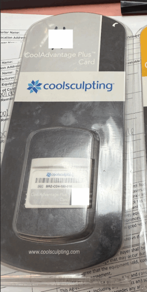 AVAILABLE FOR BACK-ORDER ONLY - (9) Cycles CoolAdvantage Plus CoolCard for Zeltiq Coolsculpting - with (9) Gel Pads, Gel Traps, Gaskets, and Pre-Treatment Skin Wipes - Free Shipping (km/cc) - AVAILABLE FOR BACK-ORDER ONLY