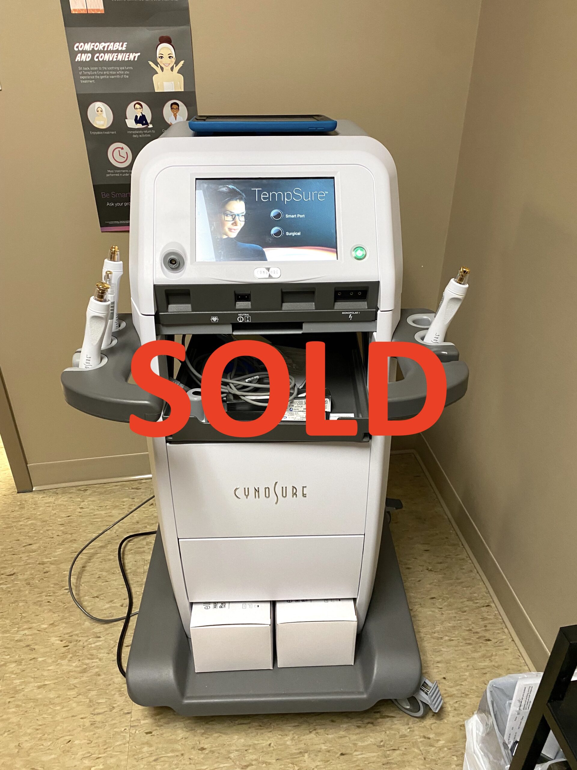 2022 Cynosure Tempsure Envi RF - with (6) Handpieces - Smart Tempsure Envi 10-30mm Handpieces for Face & Body - Skin Tightening, Wrinkle Reduction & Cellulite Reduction - HANDPIECE RECHARGE SERVICE AVAILABLE Free Shipping & Warranty (km/ran)x