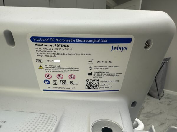 2019 Cynosure Potenza Microneedling w/ Monopolar/Bipolar Radio Frequency with Acne Handpiece - Free Shipping & Warranty - CONSUMABLE SUPPORT INCLUDED (jp/oco) - Image 10