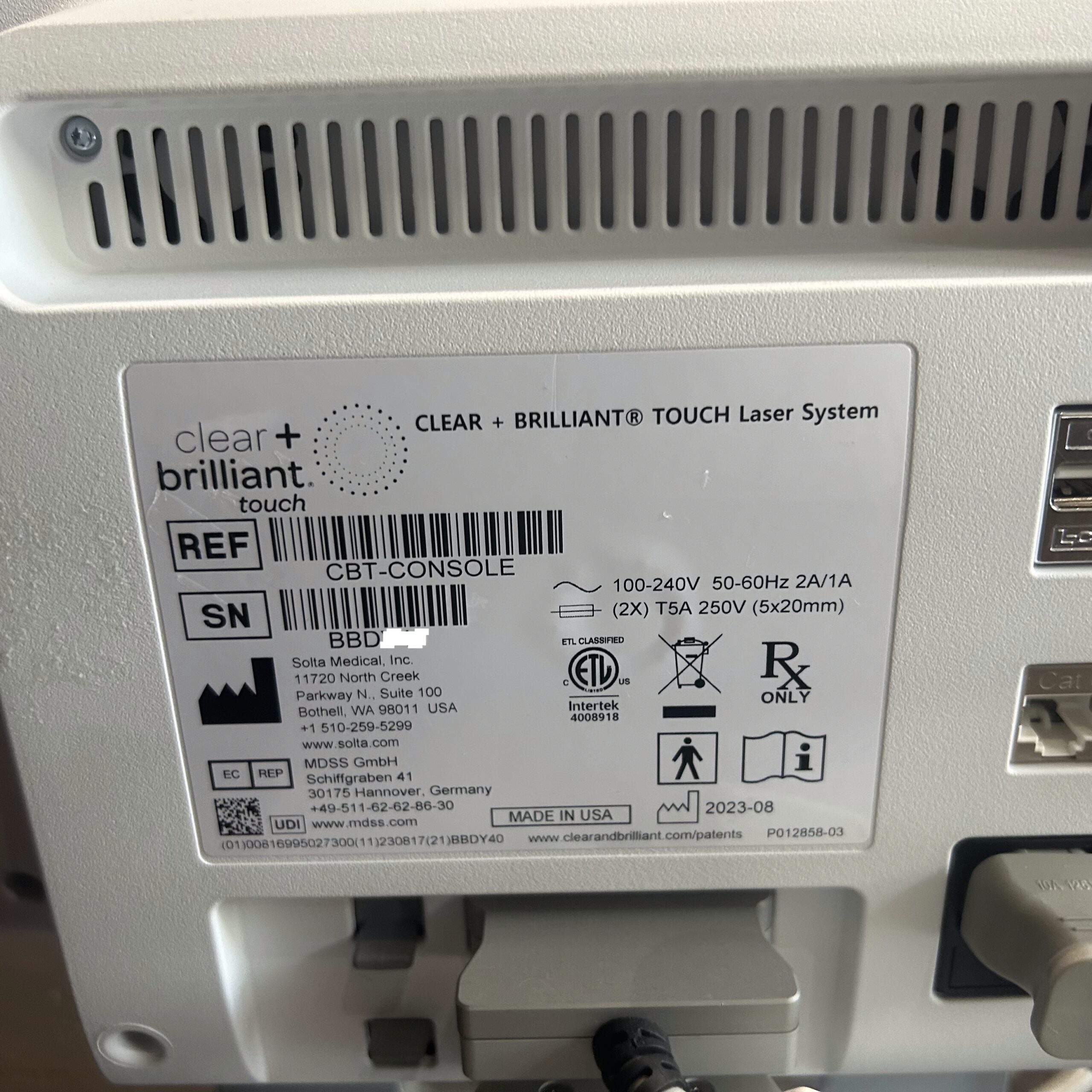 2023 Solta Clear + Brilliant Touch with (2) Diode Handpieces - Original 1440nm Handpiece & Permea 1927nm Handpiece - Pigment & Fine Lines Reduction, Skin Rejuvenation - Includes Consumable Support, Free Shipping & Warranty (jp/bak-gs) - Image 29