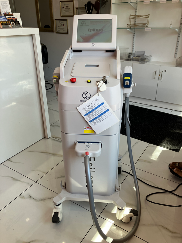 2022 Rohrer Epilaze Hair Removal for Skin Types I - VI - LOW PULSES - Includes 3 Handpieces Diode 810nm & (2) Nd Yag 1064nm Hair Removal Laser with Free Warranty & Shipping - NO CONSUMABLES REQUIRED (jp/jg46-01)