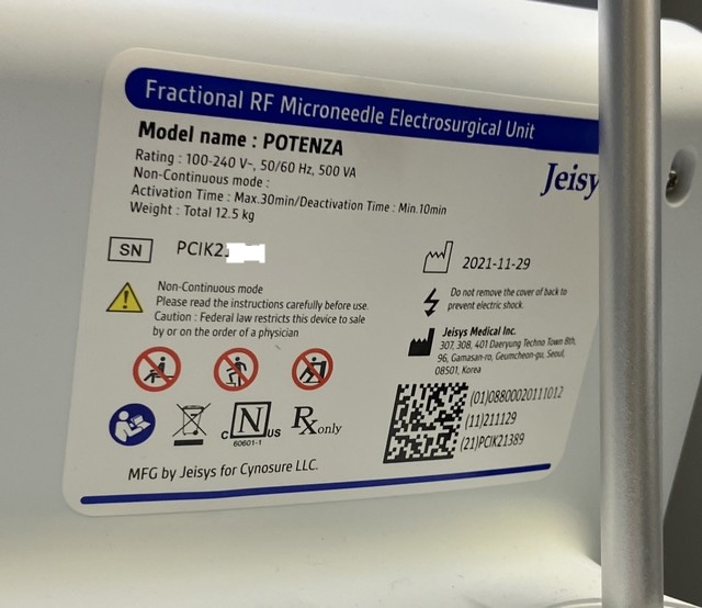 2021 Cynosure Potenza Microneedling w/ Monopolar or Bipolar Radio Frequency, with 1 or 2 mhz - with Motorized & AC (acne) Handpieces - NO CONSUMABLE SUPPORT INCLUDED - Includes Warranty & Free Shipping (jp/jg05-01) - Image 16