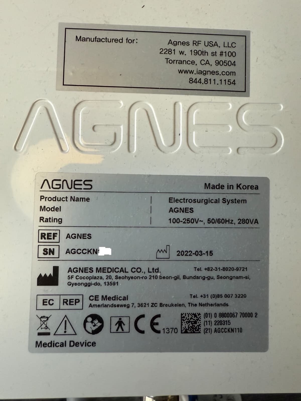 Like New 2022 AMP Agnes RF Microneedling with Surgical RF Microneedling Handpiece - INCLUDES SUPPORT FOR CONSUMABLE PURCHASING - Free Warranty & Shipping - USED FOR 1 TREATMENT ONLY (jp-km/gla) - Image 12