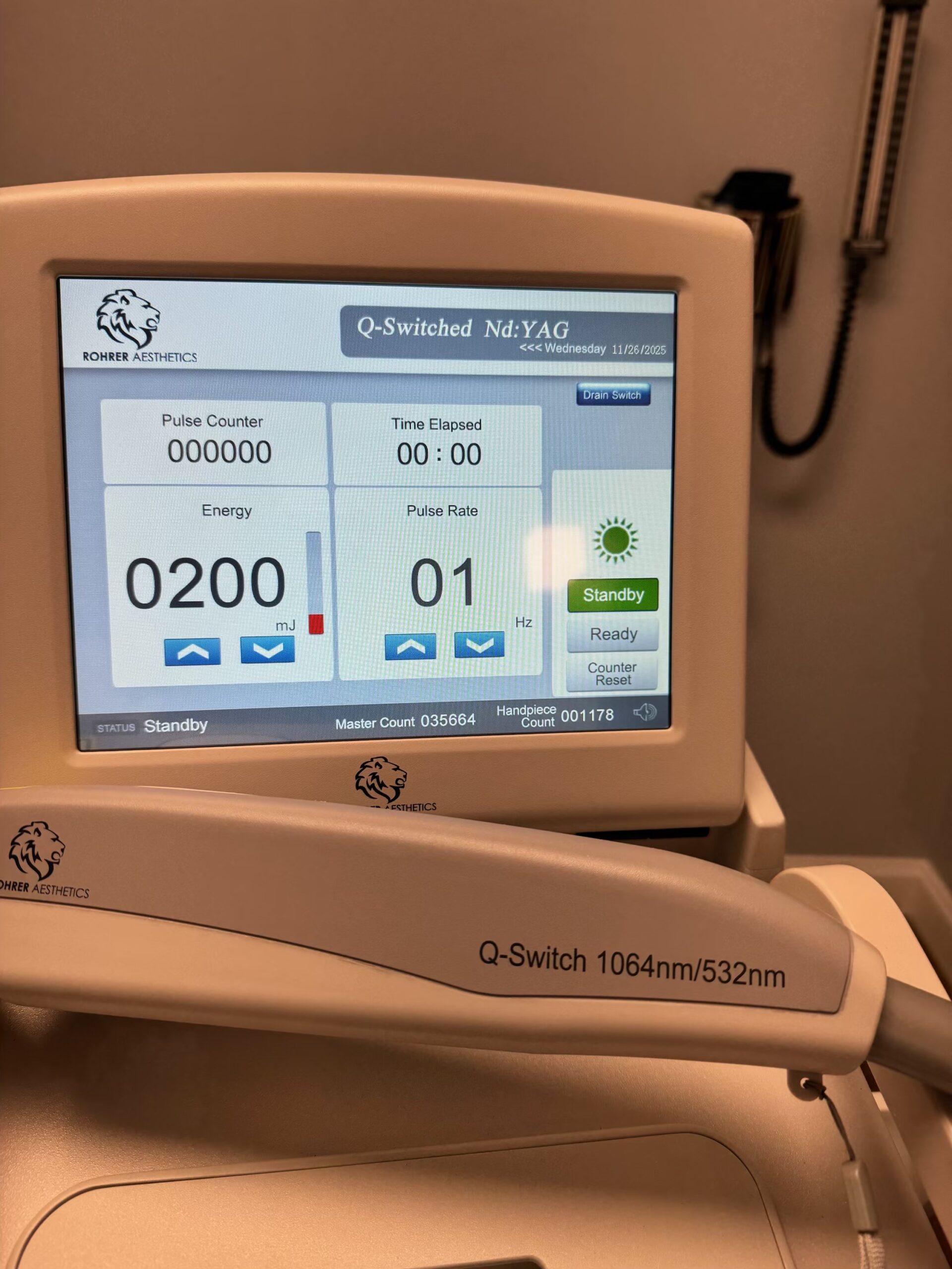 2022 Rohrer Spectrum Multi-Platform System Very Low Pulses with 5 Handpieces - IPL, 2940 nm Erbium Yag, and Q-Switched 532 / 1064 nm, Long Pulse Nd Yag & Diode - 90 Day Warranty & Shipping Included (vw) - Image 7