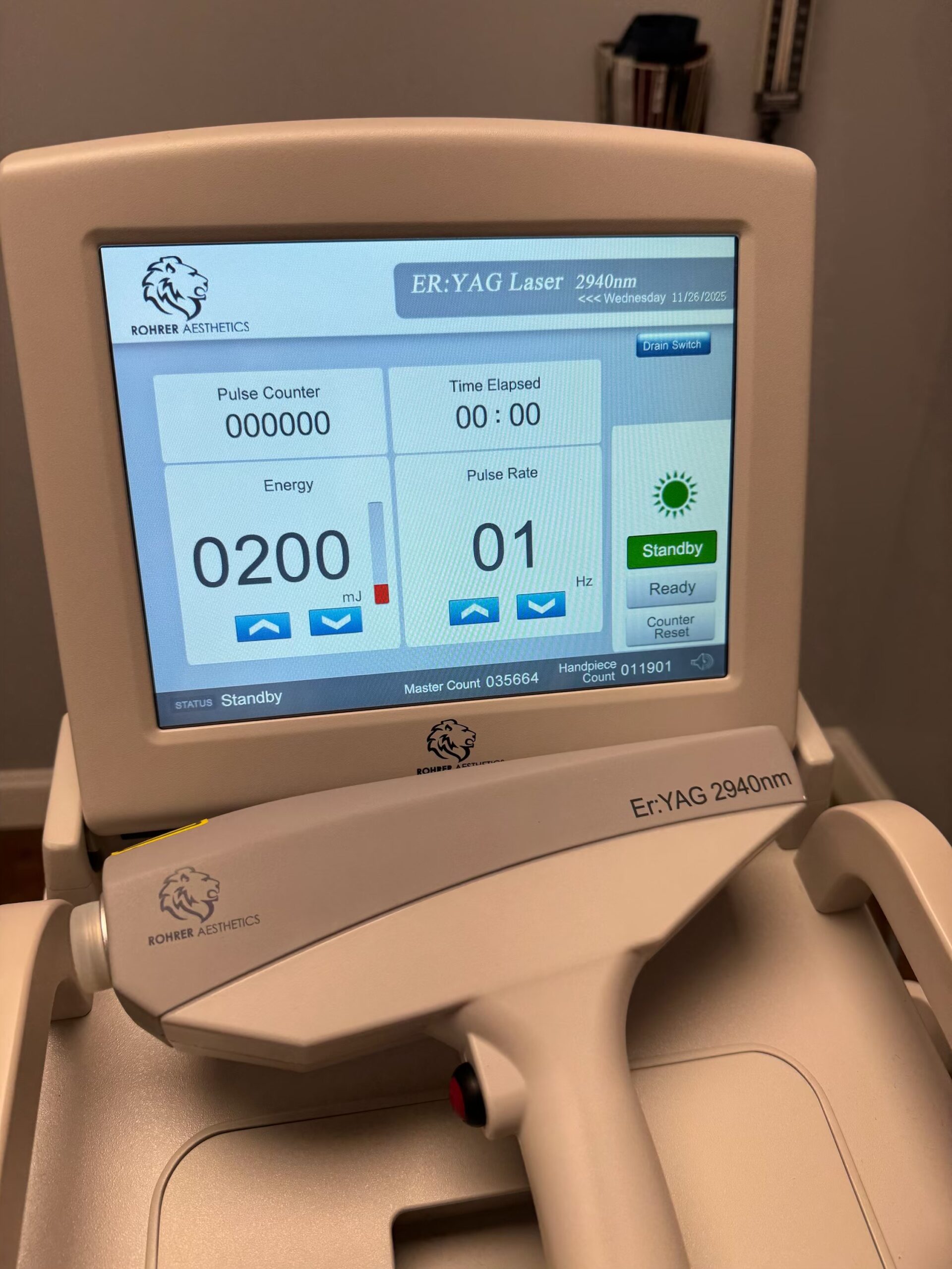 2022 Rohrer Spectrum Multi-Platform System Very Low Pulses with 5 Handpieces - IPL, 2940 nm Erbium Yag, and Q-Switched 532 / 1064 nm, Long Pulse Nd Yag & Diode - 90 Day Warranty & Shipping Included (vw) - Image 10