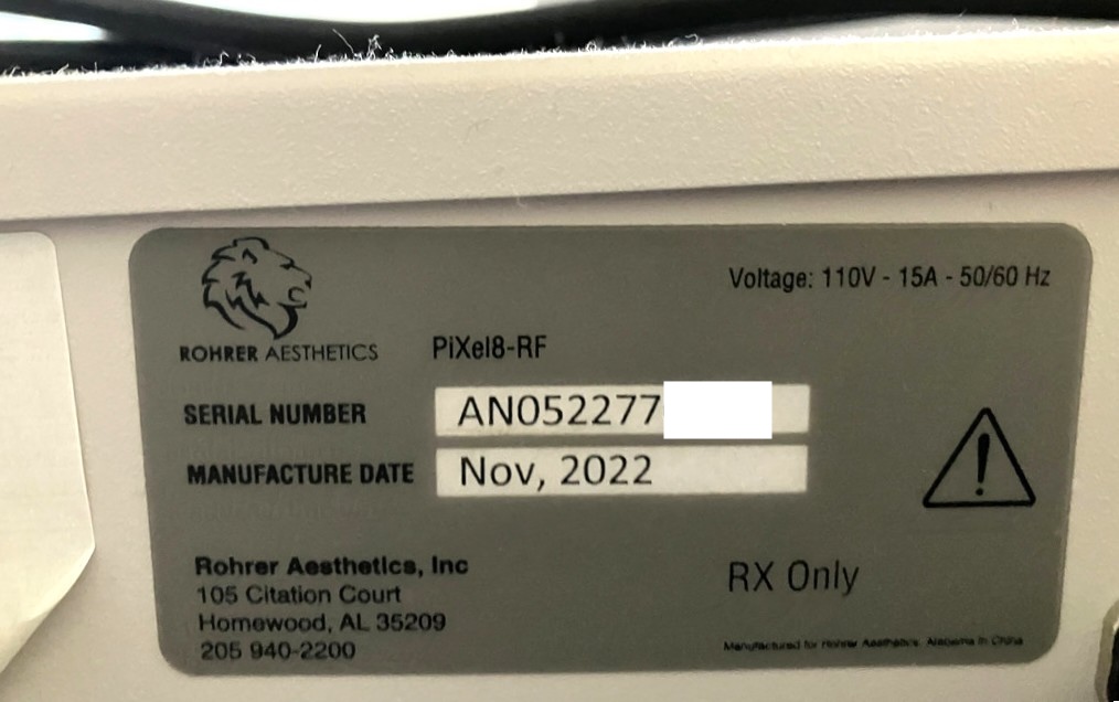 2022 Rohrer Aesthetics Pixel8-RF Radio Frequency Microneedling - Collagen Rebuilding, Skin Rejuvenation, Skin Tightening - INCLUDES ONGOING CONSUMABLE SUPPORT - Free Shipping & Warranty (jm/jg-42-02) - Image 16
