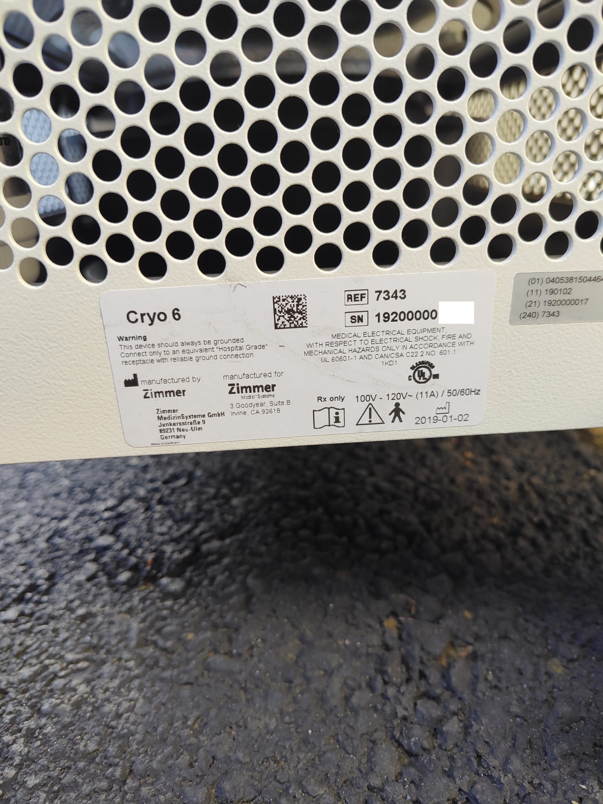 2019 Zimmer Cryo 6 Skin Chiller For Sale - Image 10
