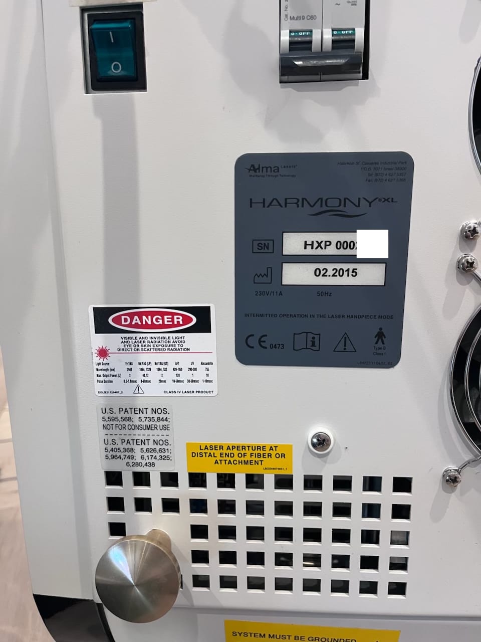 2015 Alma Harmony XL PRO with (4) Handpieces - (1) ClearLift, (1) SHR, (1) Dye SVL, & (1) LED Handpiece - Includes Free Shipping & 90 Day Warranty (km/cas) - Image 28