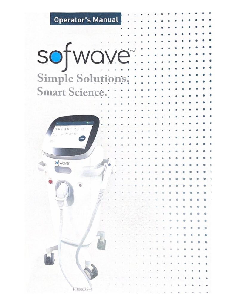Sofwave User Manual