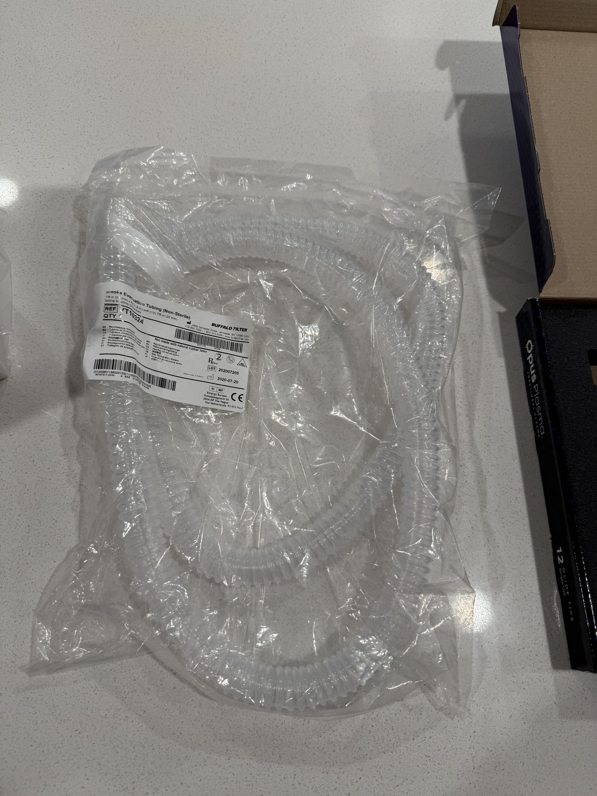 Alma Opus 2021 smoke evacuation tubing for filter