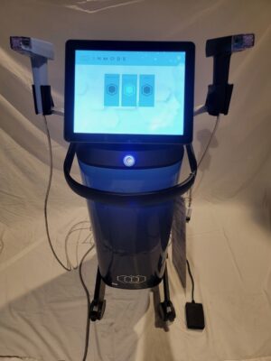 2020 InMode RF Pro system front view showing console display and Morpheus8 setup