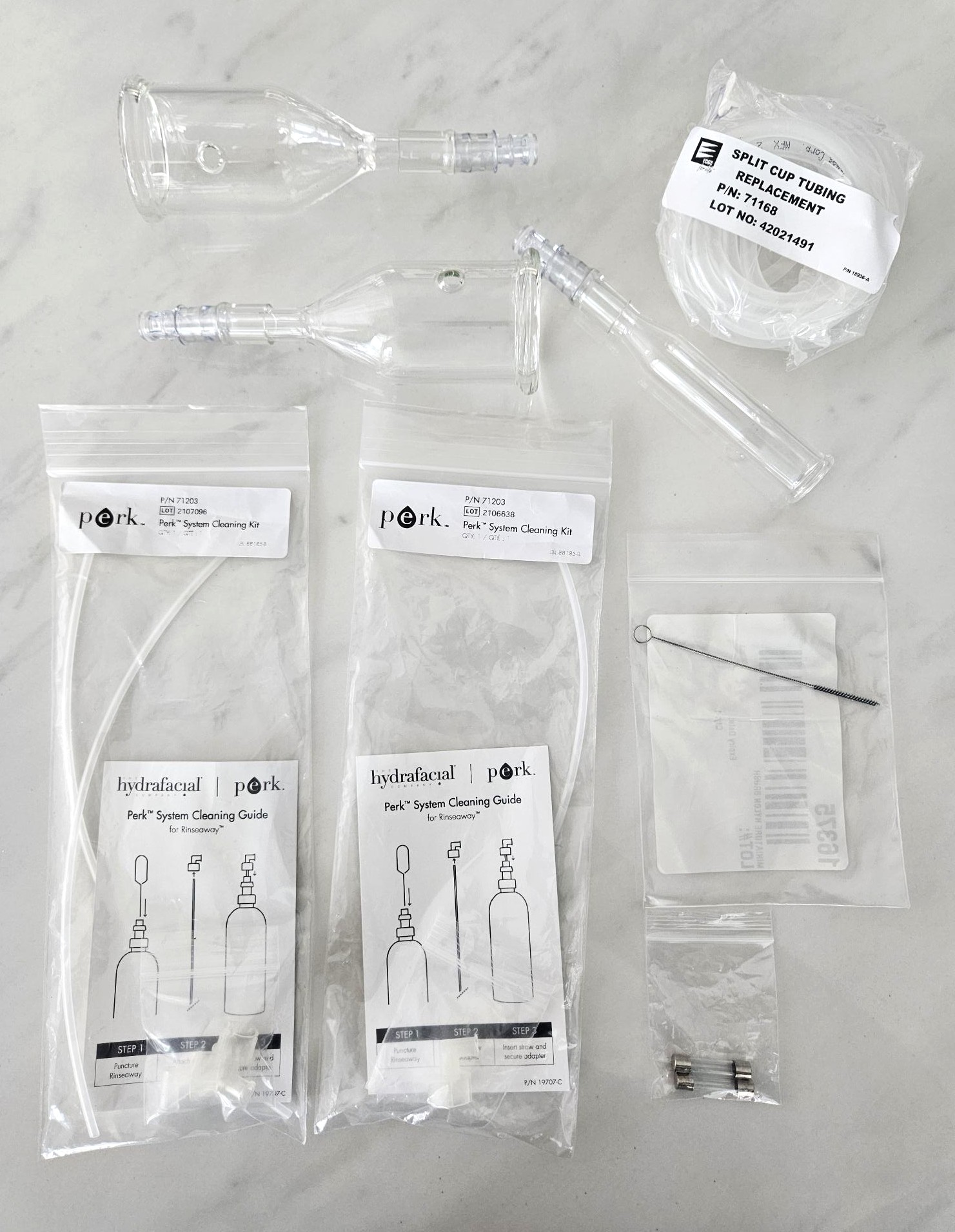 Hydrafacial Perk system cleaning kit and replacement tubing