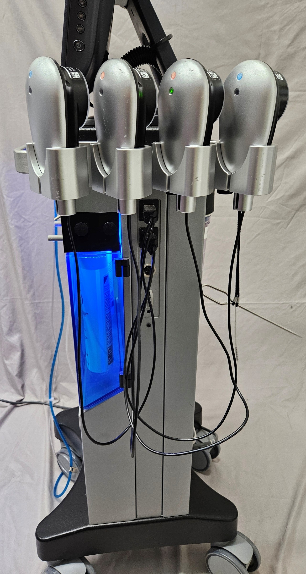 Used Hydrafacial LED light therapy attachments