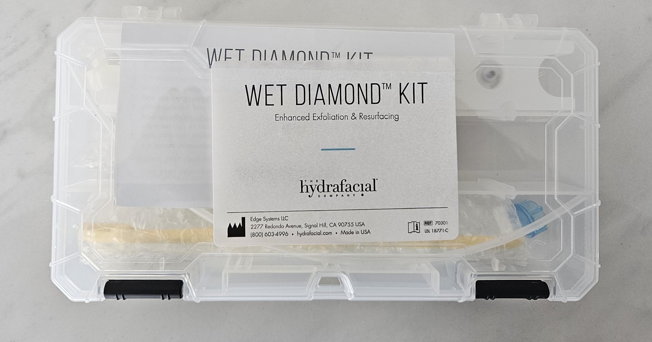 Hydrafacial Wet Diamond kit overhead view