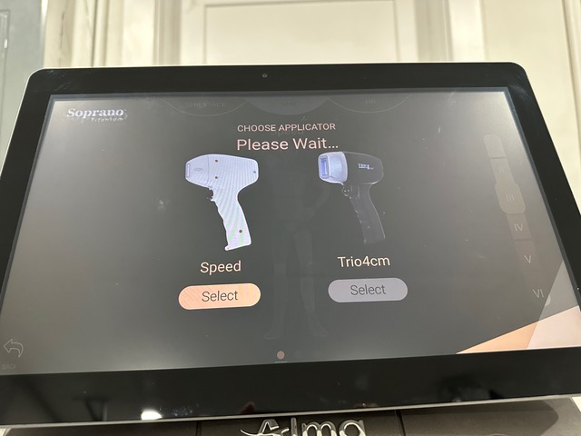 2023 Alma Soprano Titanium laser screen display