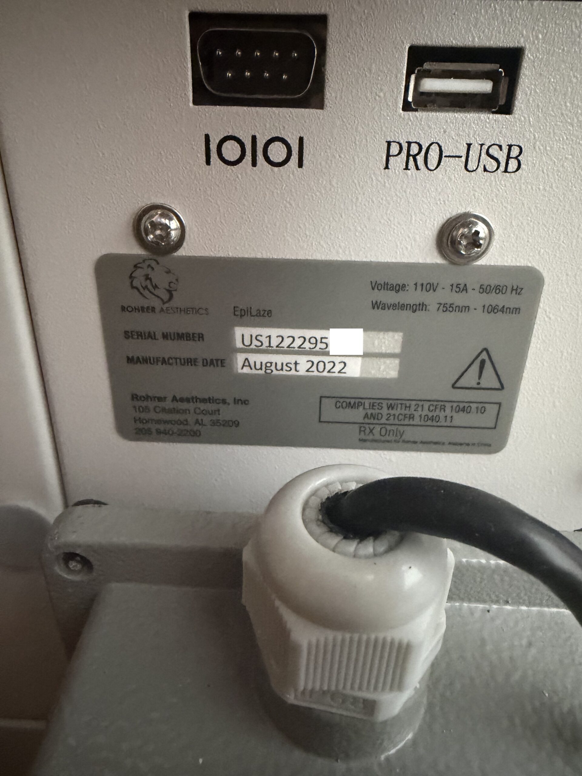 2022 Rohrer Epilaze For Sale - w/ 3 Handpieces + Warranty - Image 21