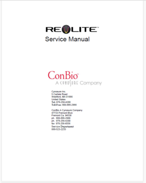 ConBio RevLite Service Manual –  Cynosure PDF Download