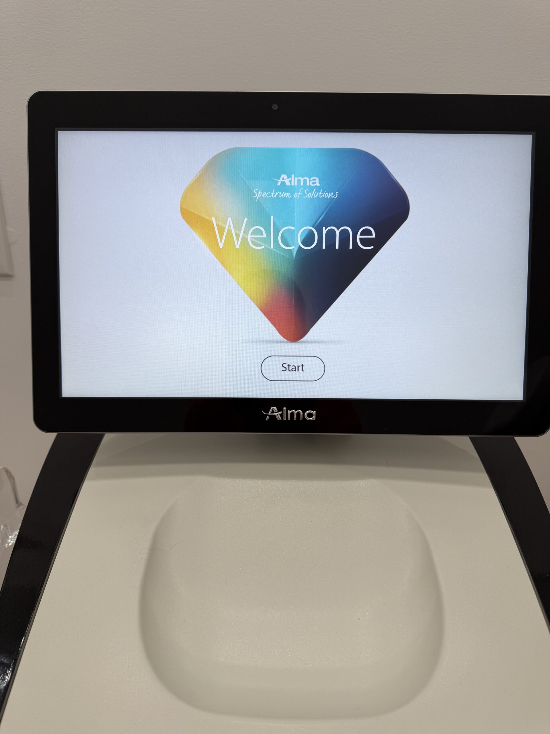 Alma Harmony XL PRO start-up screen