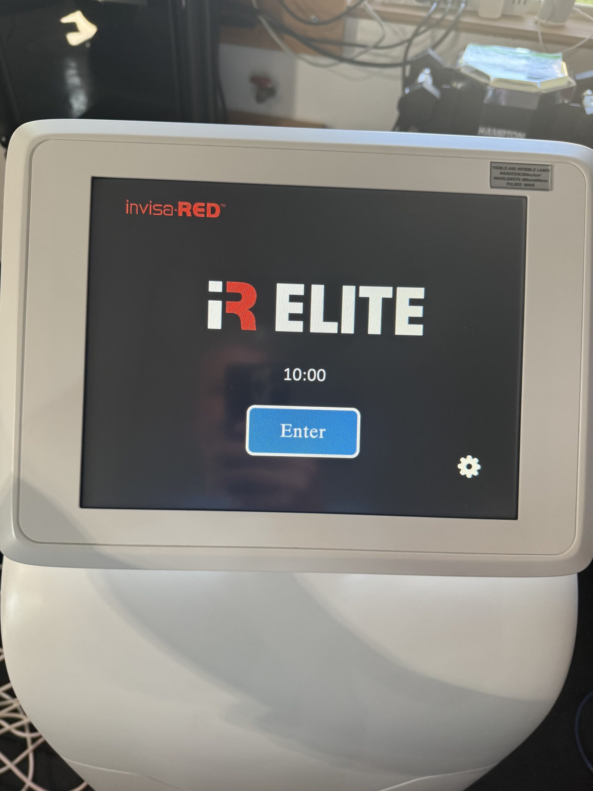 ir elite invisa red timer screen