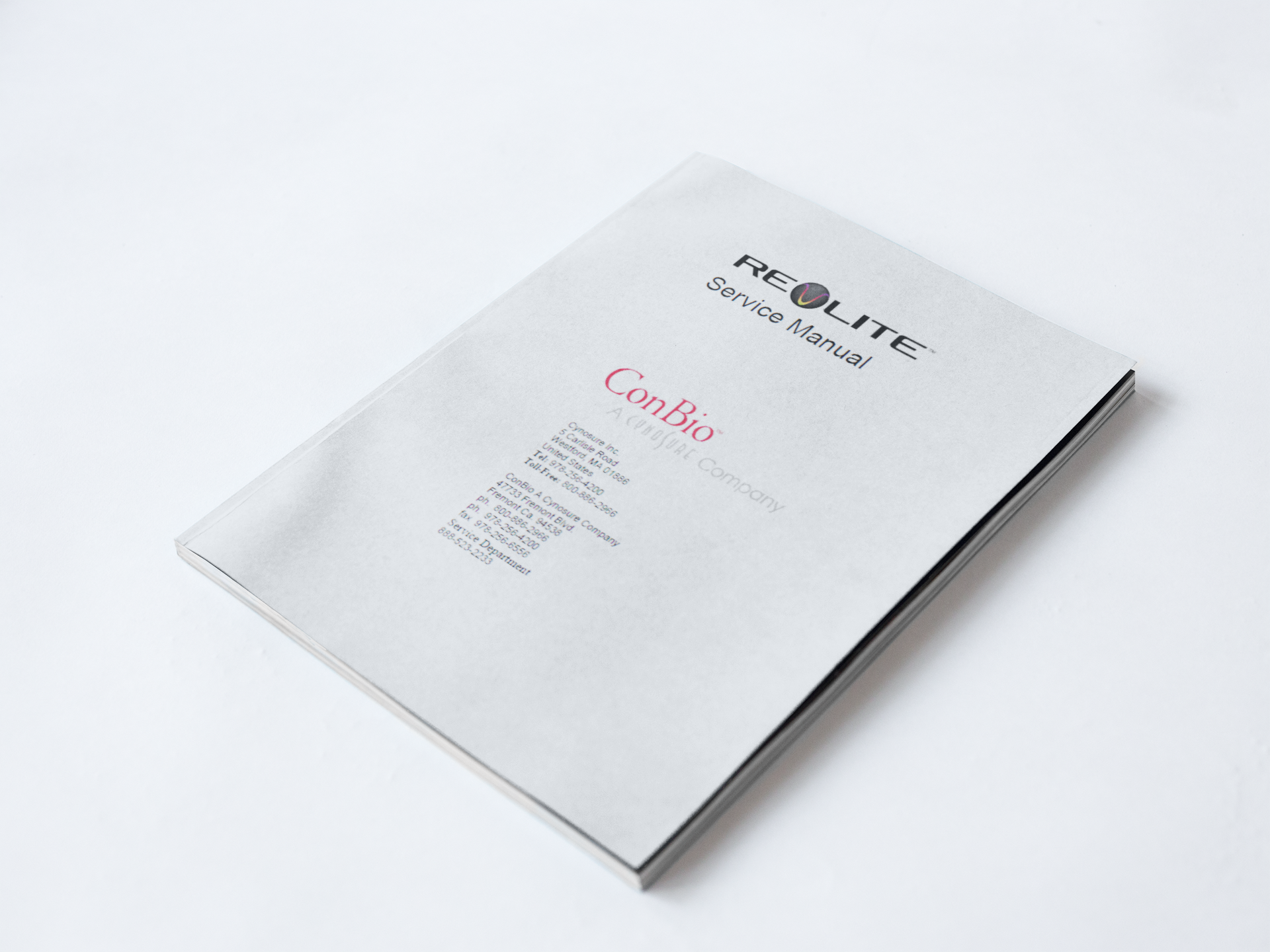 ConBio RevLite Service Manual – Cynosure PDF Download