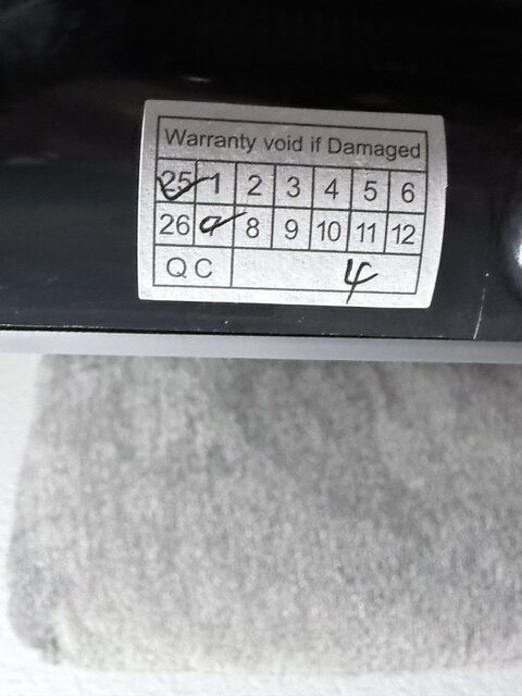 Atlas 251 warranty label